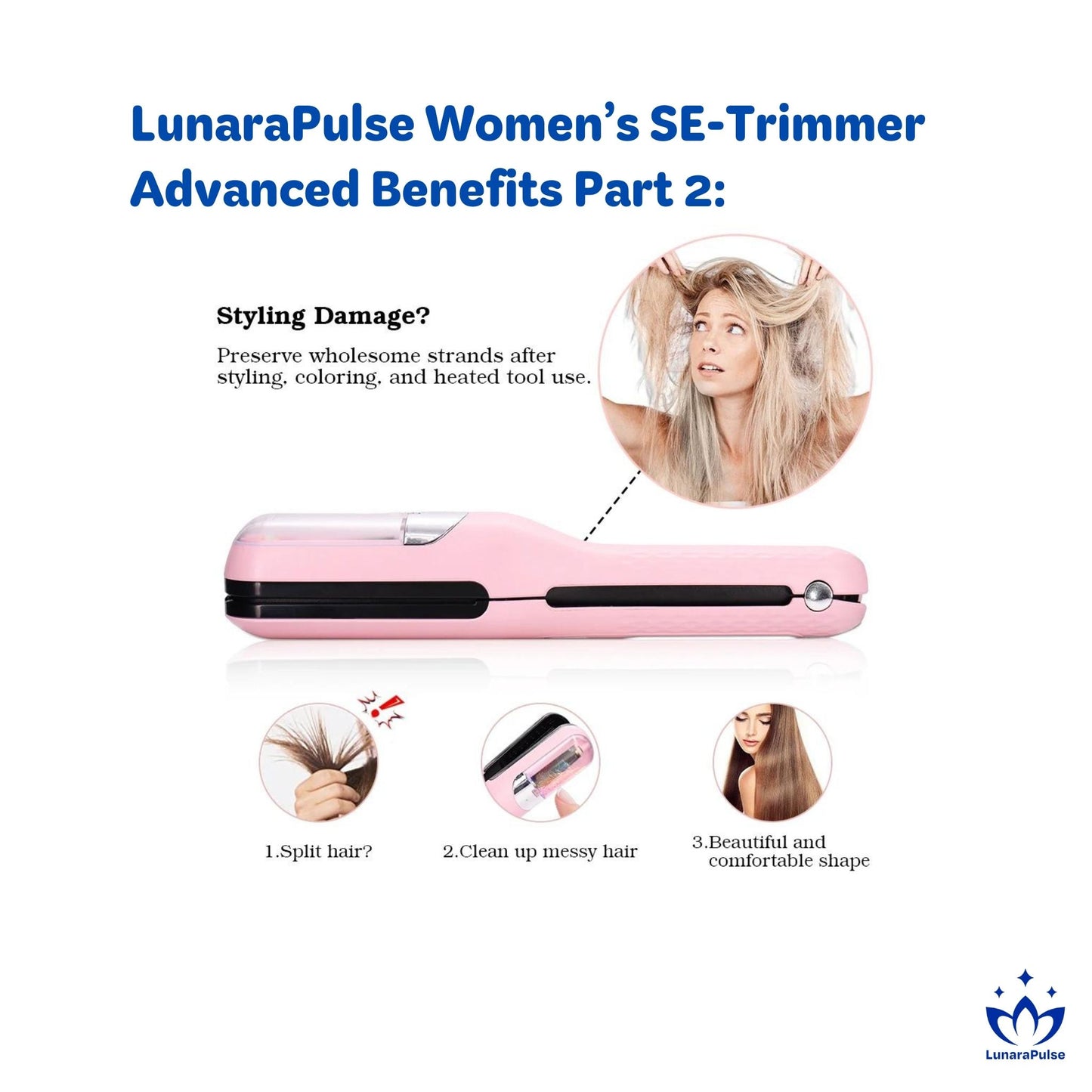 LunaraPulse™ Women's Split-End Trimmer Advanced